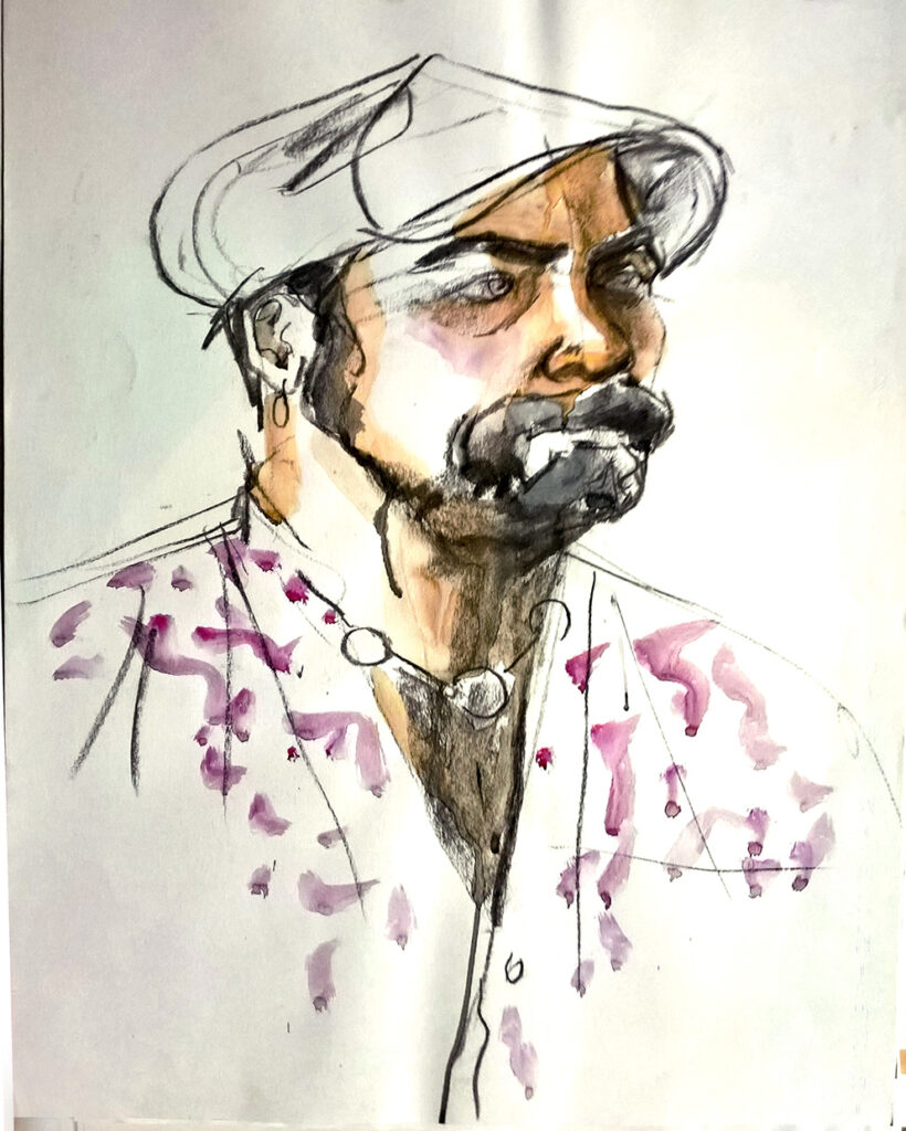 portrait aquarelle