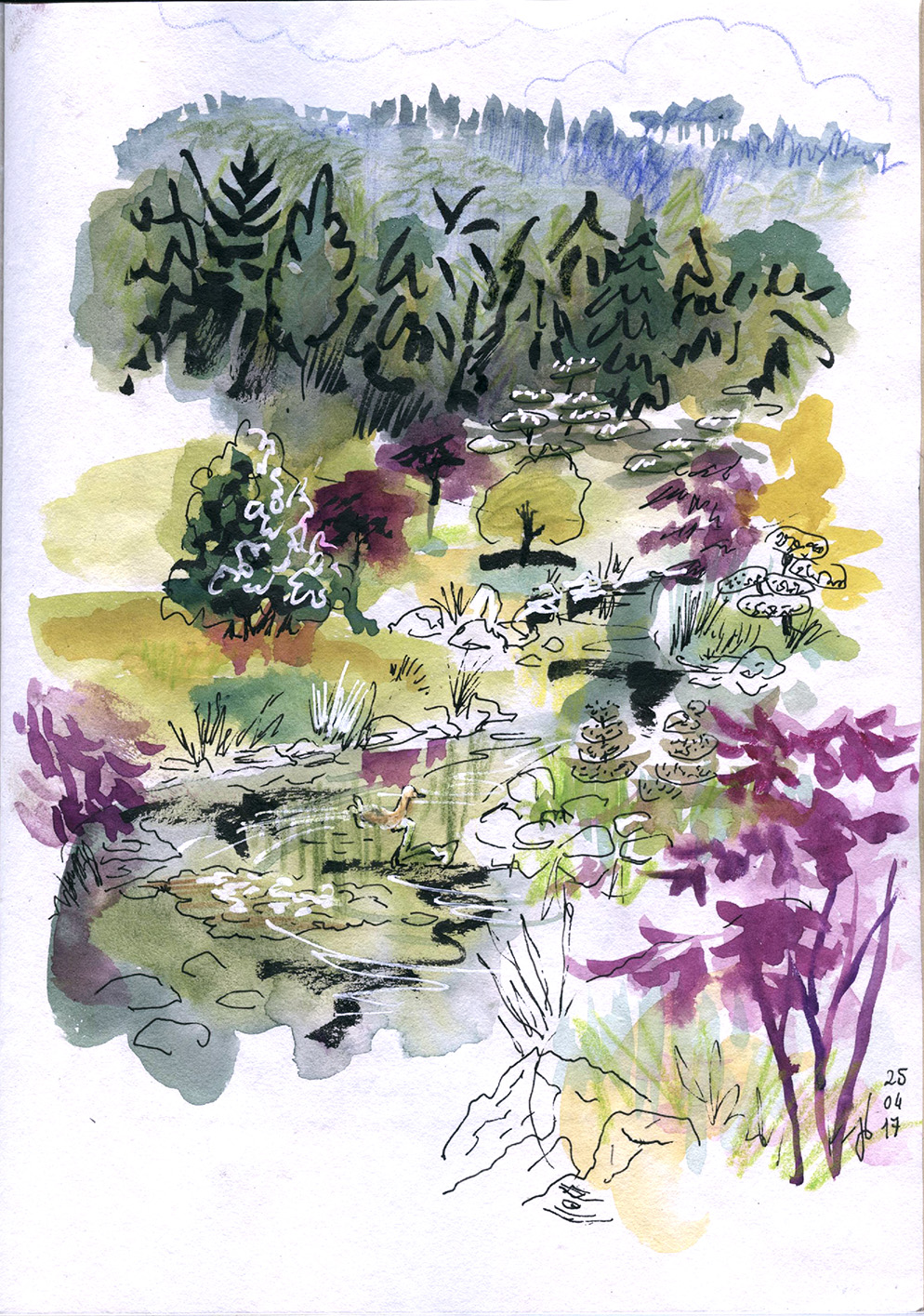 Croquis aquarellés